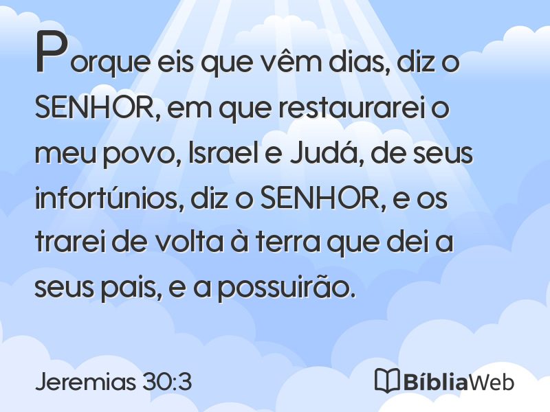 Jeremias 30:3 em imagem para compartilhar