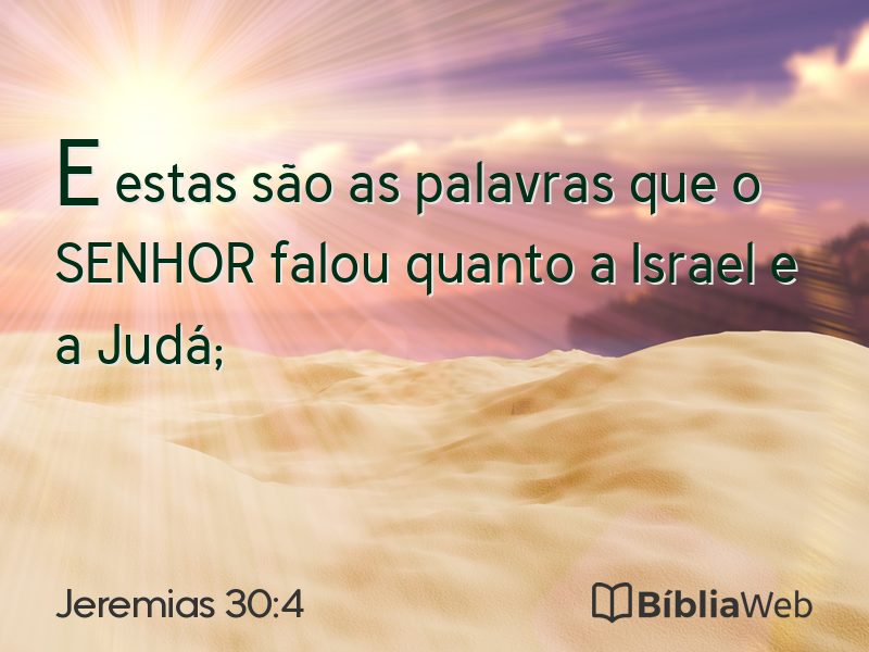 Jeremias 30:4 em imagem para compartilhar