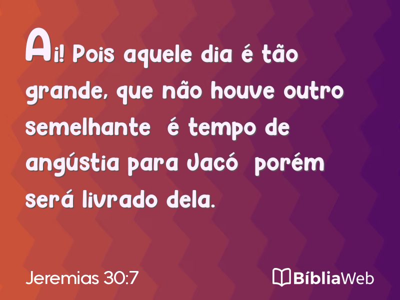 Jeremias 30:7 em imagem para compartilhar