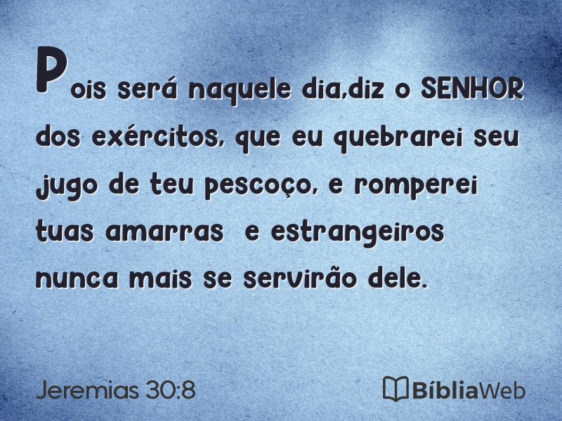 Jeremias 30:8 em imagem para compartilhar