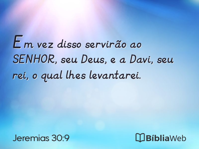 Jeremias 30:9 em imagem para compartilhar