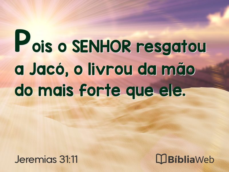 Jeremias 31:11 em imagem para compartilhar