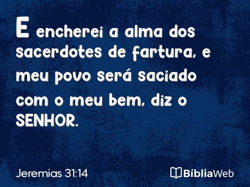 Jeremias 31:14 em imagem para compartilhar