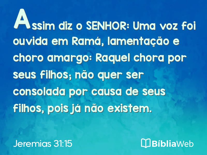 Jeremias 31:15 em imagem para compartilhar