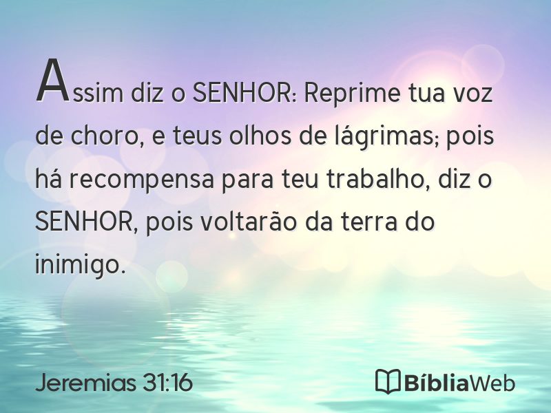 Jeremias 31:16 em imagem para compartilhar