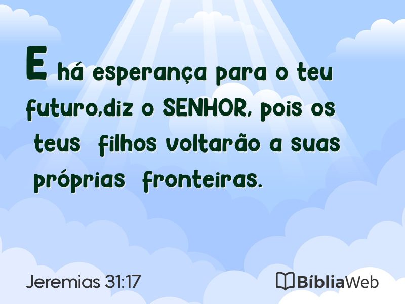 Jeremias 31:17 em imagem para compartilhar