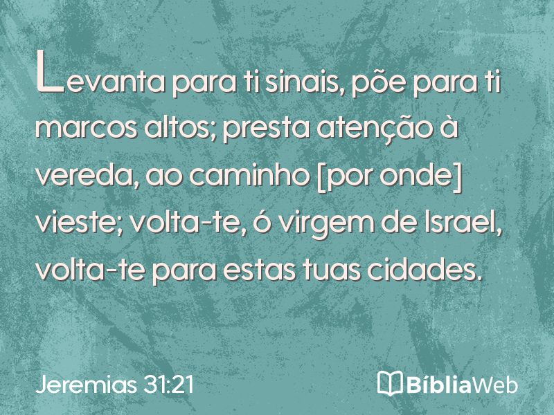 Jeremias 31:21 em imagem para compartilhar