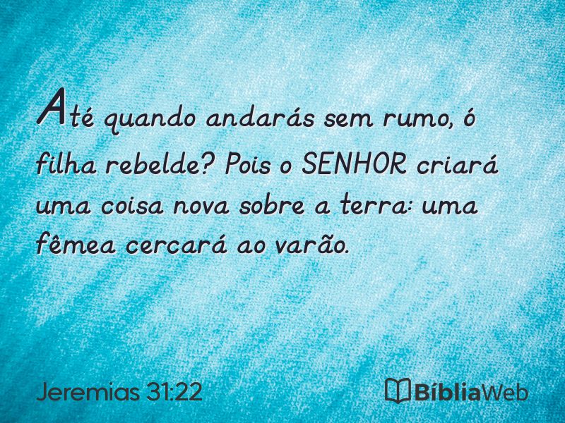 Jeremias 31:22 em imagem para compartilhar