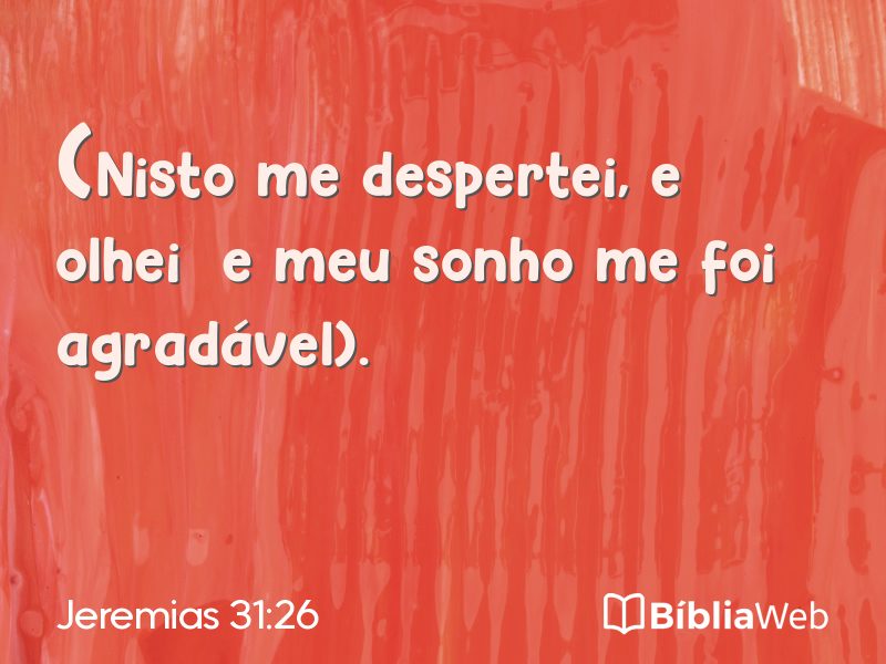 Jeremias 31:26 em imagem para compartilhar