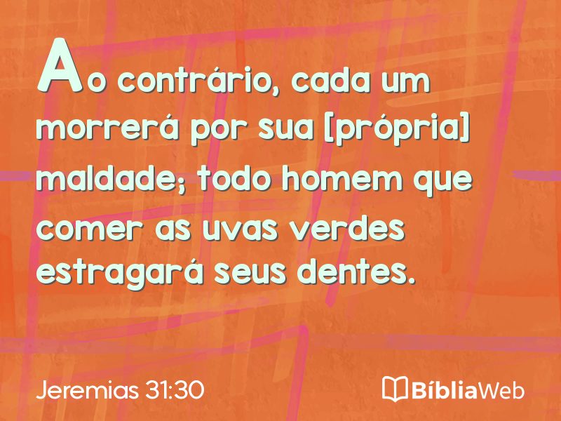 Jeremias 31:30 em imagem para compartilhar