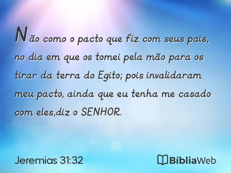 Jeremias 31:32 em imagem para compartilhar