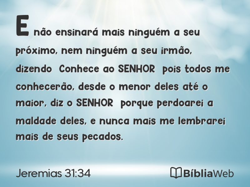 Jeremias 31:34 em imagem para compartilhar