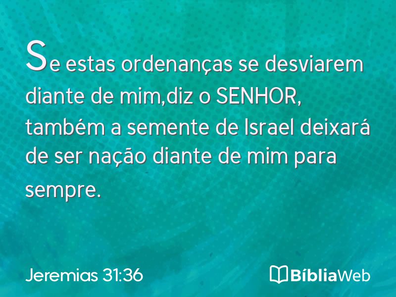 Jeremias 31:36 em imagem para compartilhar