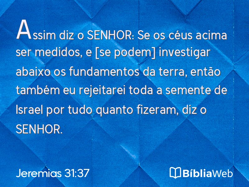 Jeremias 31:37 em imagem para compartilhar
