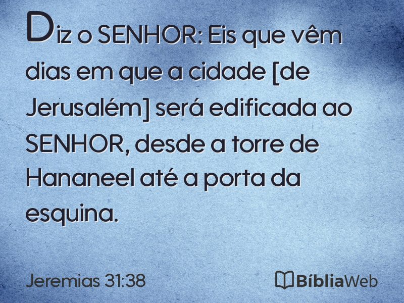 Jeremias 31:38 em imagem para compartilhar