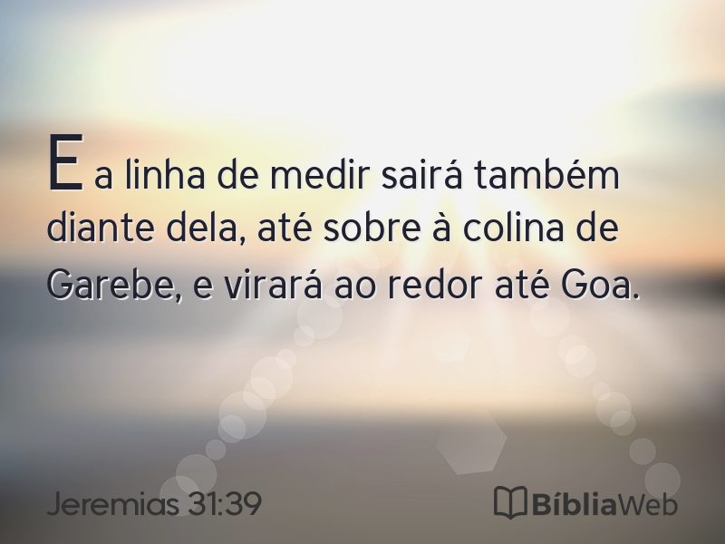 Jeremias 31:39 em imagem para compartilhar