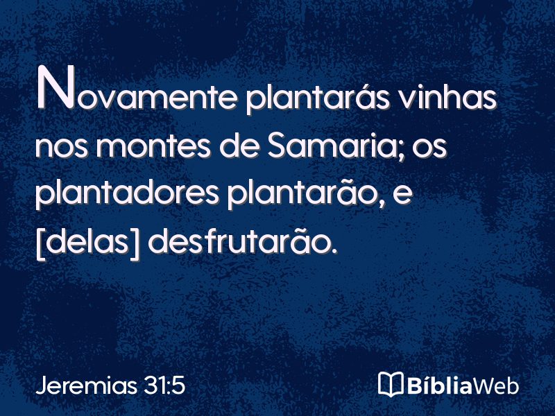 Jeremias 31:5 em imagem para compartilhar