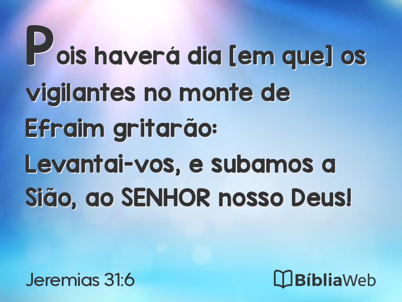 Jeremias 31:6 em imagem para compartilhar