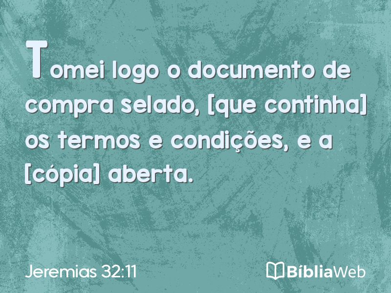Jeremias 32:11 em imagem para compartilhar