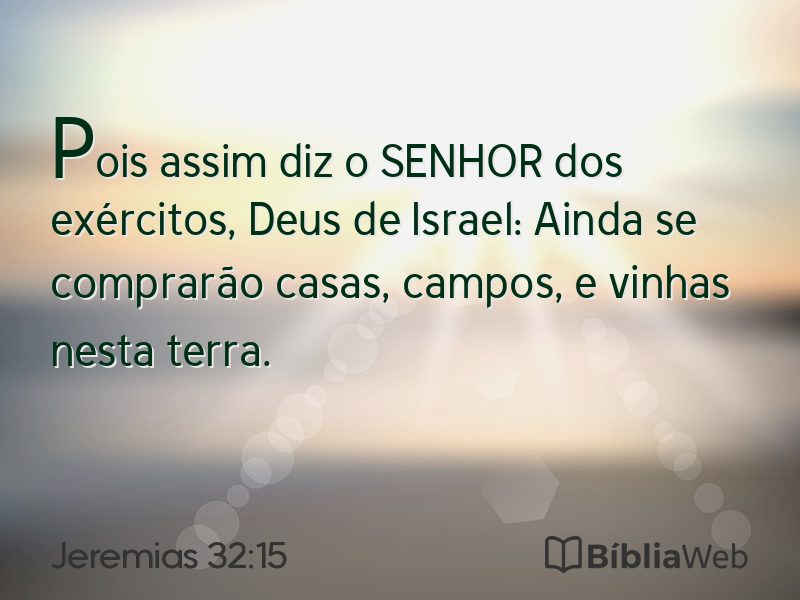 Jeremias 32:15 em imagem para compartilhar