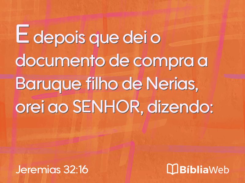 Jeremias 32:16 em imagem para compartilhar