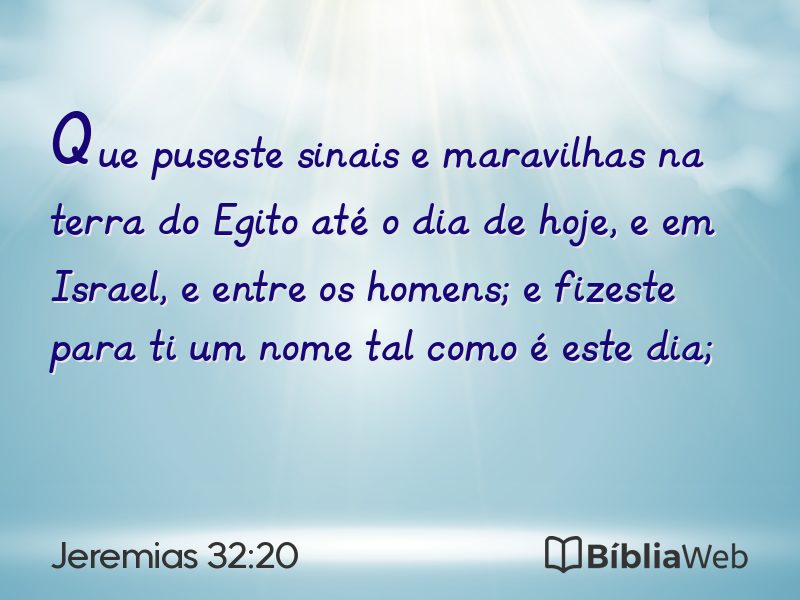 Jeremias 32:20 em imagem para compartilhar