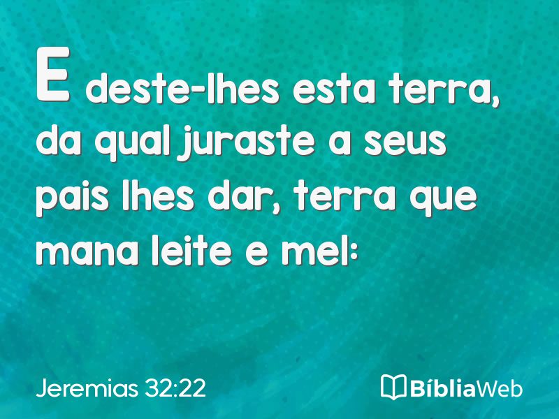 Jeremias 32:22 em imagem para compartilhar