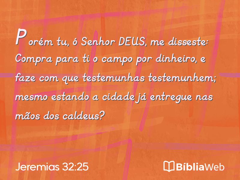 Jeremias 32:25 em imagem para compartilhar