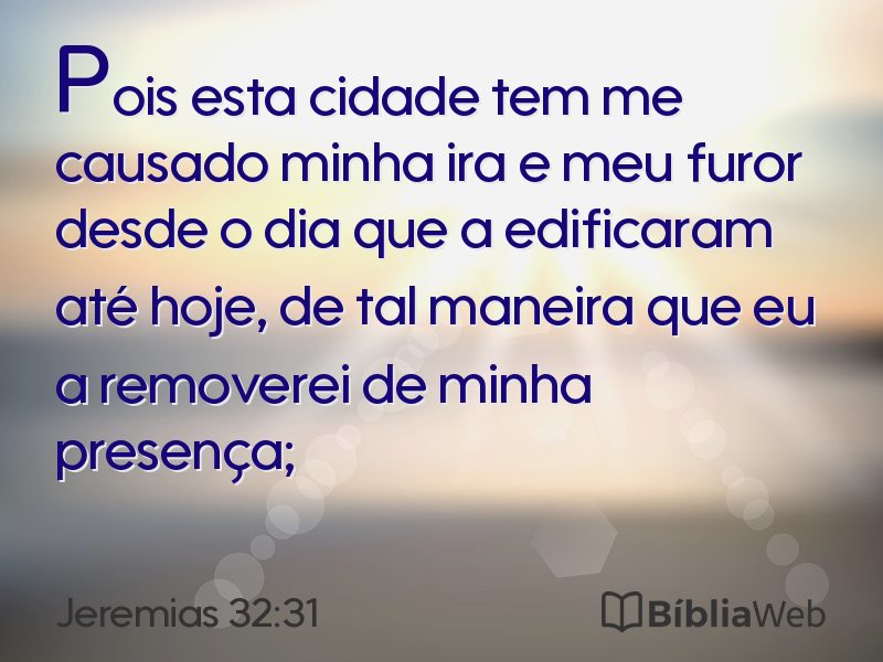Jeremias 32:31 em imagem para compartilhar