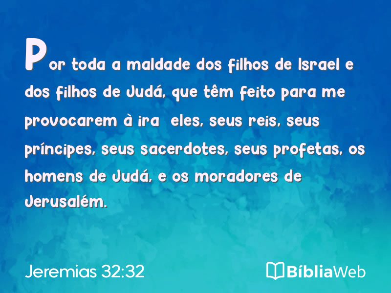 Jeremias 32:32 em imagem para compartilhar