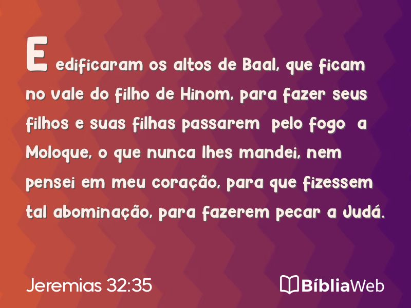 Jeremias 32:35 em imagem para compartilhar