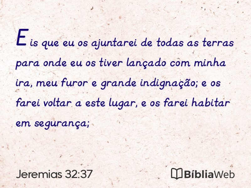 Jeremias 32:37 em imagem para compartilhar