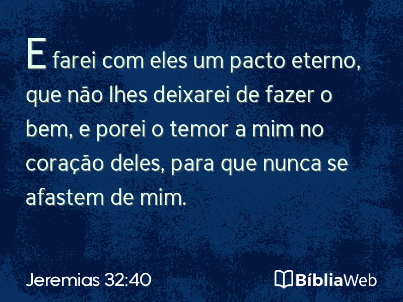Jeremias 32:40 em imagem para compartilhar