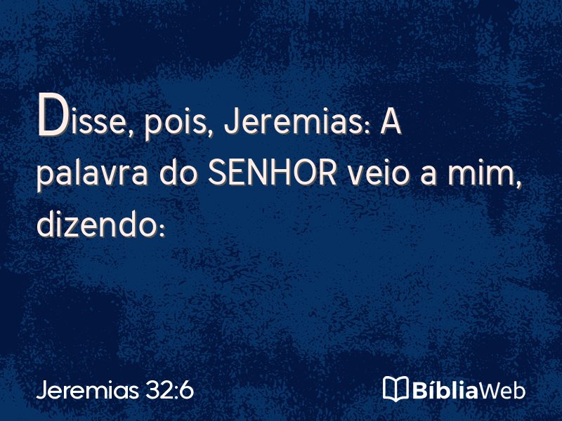 Jeremias 32:6 em imagem para compartilhar