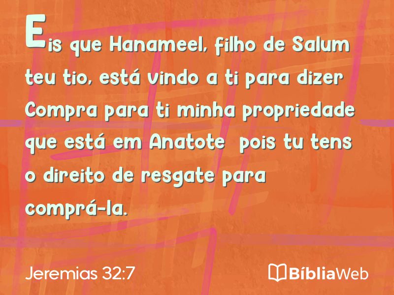 Jeremias 32:7 em imagem para compartilhar