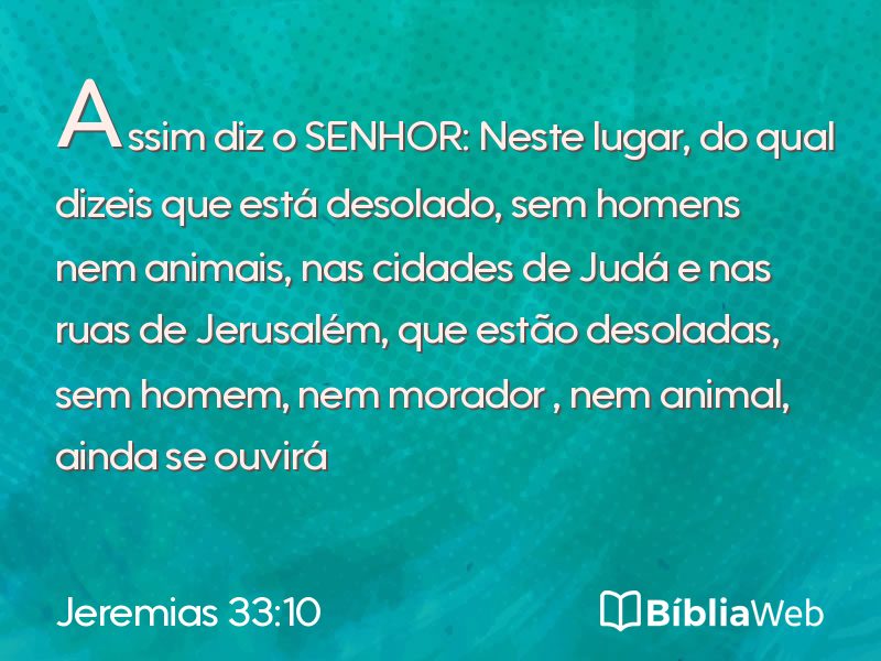 Jeremias 33:10 em imagem para compartilhar