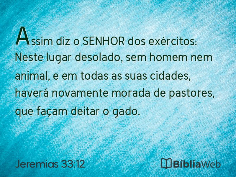 Jeremias 33:12 em imagem para compartilhar