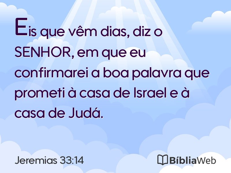 Jeremias 33:14 em imagem para compartilhar