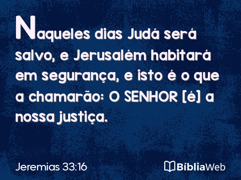 Jeremias 33:16 em imagem para compartilhar