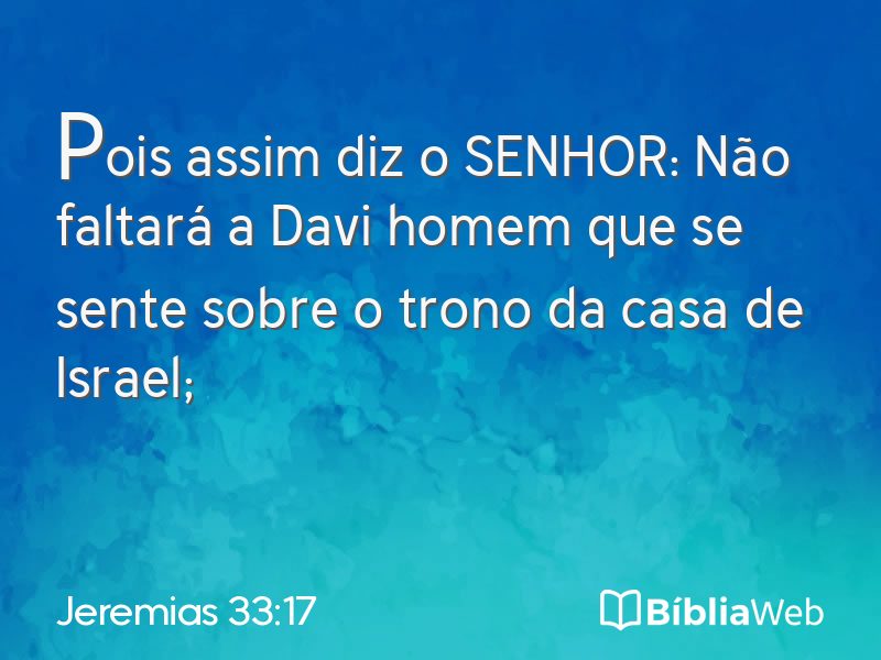 Jeremias 33:17 em imagem para compartilhar