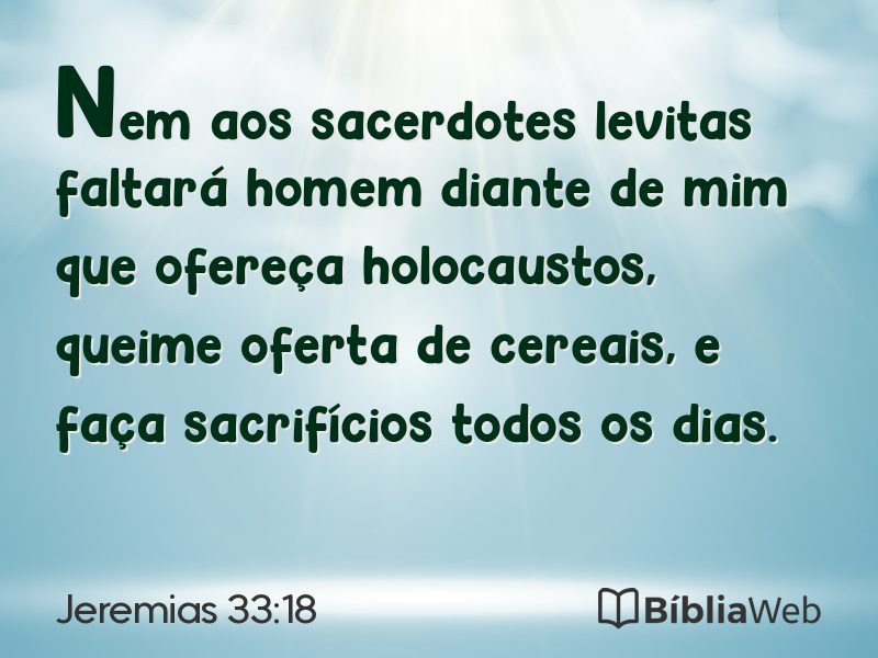 Jeremias 33:18 em imagem para compartilhar