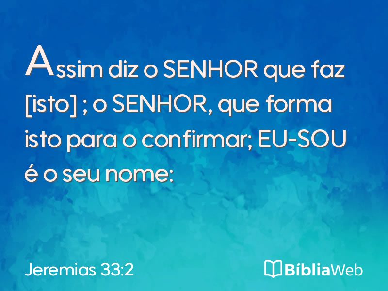 Jeremias 33:2 em imagem para compartilhar