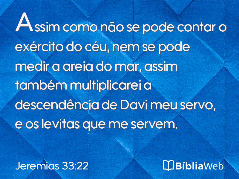 Jeremias 33:22 em imagem para compartilhar