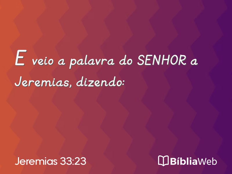 Jeremias 33:23 em imagem para compartilhar