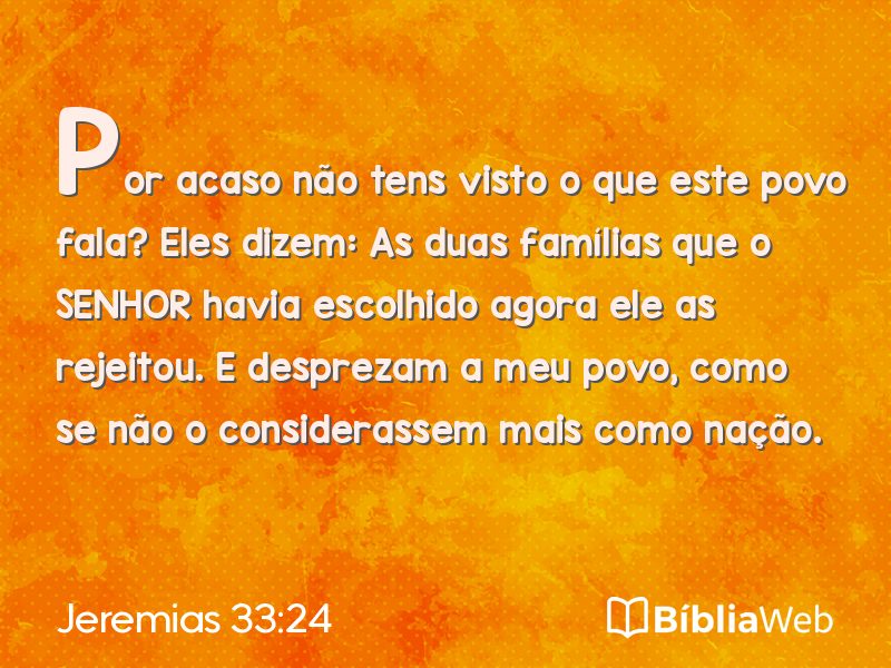 Jeremias 33:24 em imagem para compartilhar