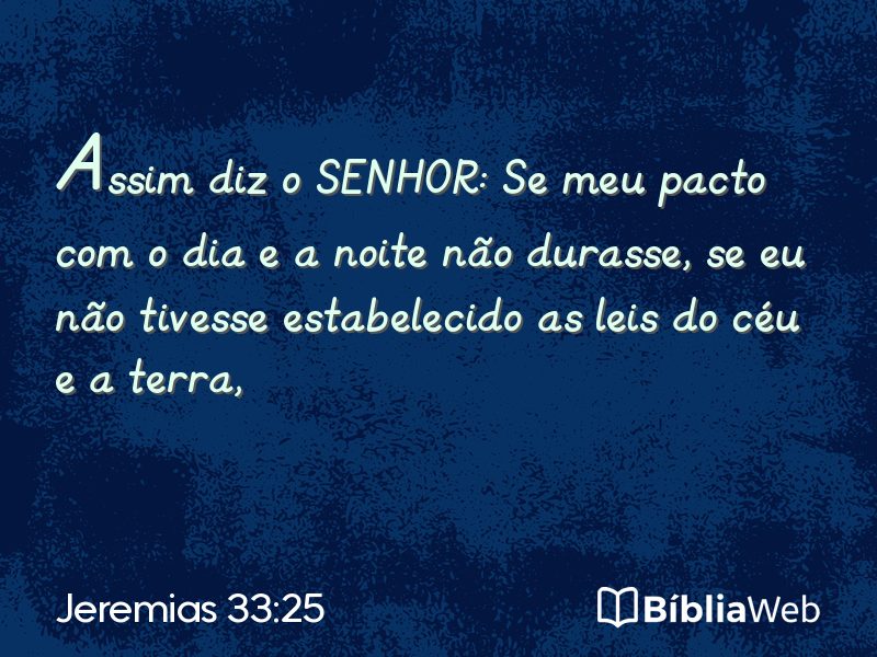 Jeremias 33:25 em imagem para compartilhar