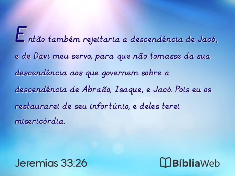 Jeremias 33:26 em imagem para compartilhar