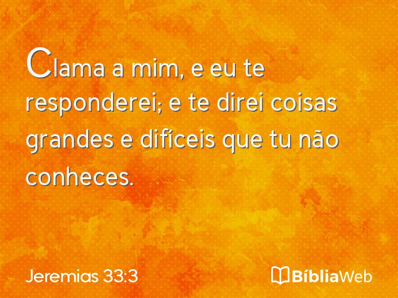 Jeremias 33:3 em imagem para compartilhar