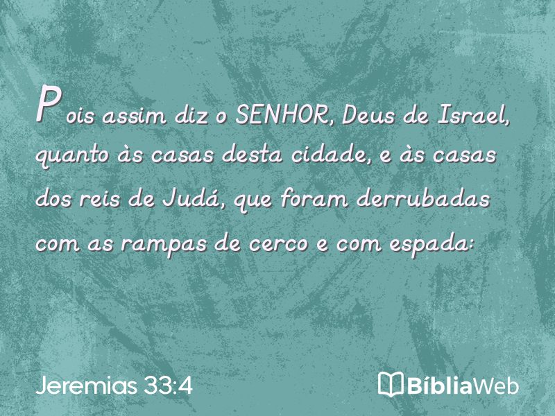 Jeremias 33:4 em imagem para compartilhar