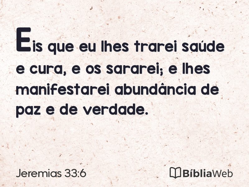 Jeremias 33:6 em imagem para compartilhar